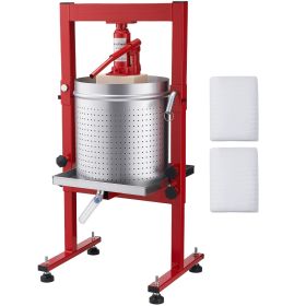 Hydraulic Fruit Wine Press, 7.93Gal/30L, Stainless Steel Heavy Duty Manual Juice Maker, Cider Apple Grape Vegetable Crusher