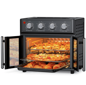 W1002P401138 Bread Machine Oven 26QT Large Capacity French Double Door Air Fryer 1700w 7 Preset Menus 7-in-1 Multifunctional for baking, baking