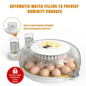 18 Egg Incubator with Humidity Display, Egg Candler, Automatic Egg Turner, for Hatching Chickens