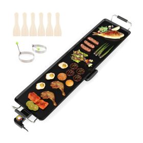 35" large electric grill with adjustable temperature