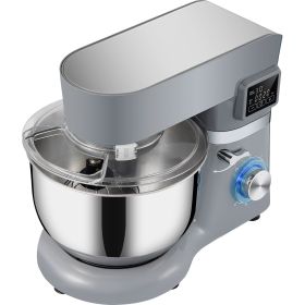 Stand Mixer, 660W Electric Dough Mixer with 6 Speeds LCD Screen Timing, Tilt-Head Food Mixer with 5.8 Qt Stainless Steel Bowl, Dough Hook, Flat B