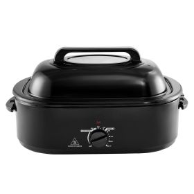 Electric Roaster Oven, 20 QT Turkey Roaster Oven with Self-Basting Lid, 1450W Roaster Oven with Defrost & Warm Function, Adjustable Temperature