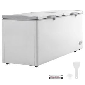 Chest Freezer, 19.8 Cu.ft / 561 L Large Deep Freezer with Split Top Double Locking Lids, Freestanding Commercial Chest Freezer & 4 Removable Bask