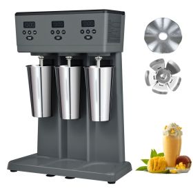 Milkshake Maker, 375W x 3 Electric Milkshake Machine, Commercial Triple Heads Drink Mixer Blender, LED Intelligent Microswitch