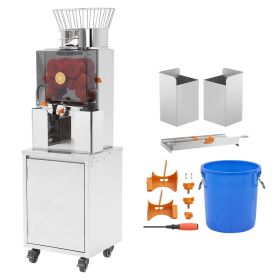 Commercial Orange Juicer, 120W Automatic Feeding Juice Extractor with Water Tap, Stainless Steel Juicer Machine 25 Oranges/Minute
