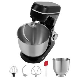 Stand Mixer, 5.3QT + 4.4QT Two Stainless Steel Bowls, 10+P Speeds Tilt-head Food Mixer, Kitchen Mixer with Dough Hook, Wire Whip, Beater, Scraper