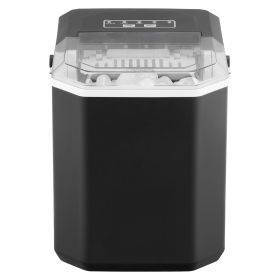 Countertop Ice Maker, 9 Cubes Ready in 6 Mins, 26lbs in 24Hrs, Self-Cleaning Portable Ice Maker with Ice Scoop and Basket