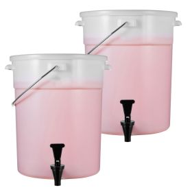 Beverage Dispenser, 5 Gallon Drink Dispensers for Parties, Plastic Juice Dispenser with Spigot and Lid, Iced Tea Lemonade Juice Water Dispenser (Default: Default)